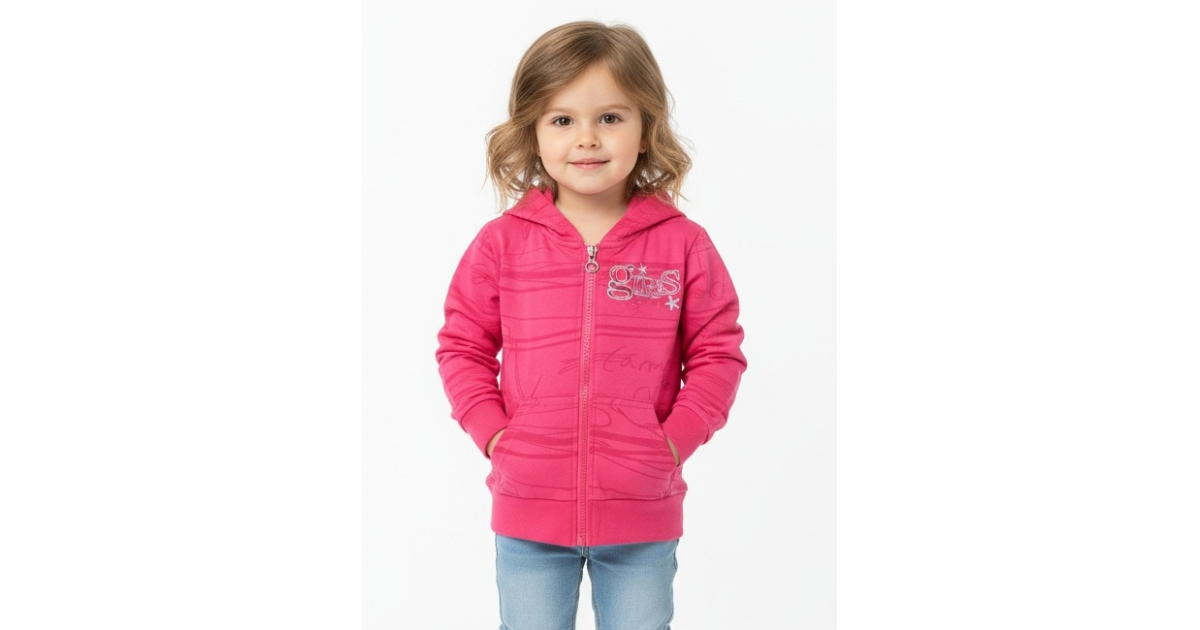 Dívčí mikina na zip s kapucí | Pohodlná tepláková mikina