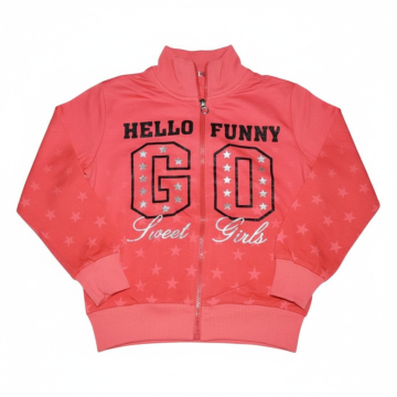 Dívčí tepláková mikina s nápisem a hvězdičkami | Pohodlí