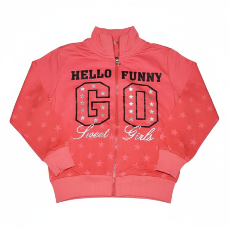 Dívčí tepláková mikina s nápisem a hvězdičkami | Pohodlí