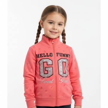 Dívčí tepláková mikina s nápisem a hvězdičkami | Pohodlí