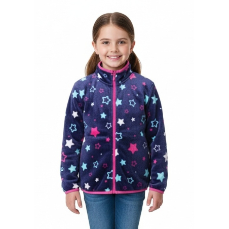 Dívčí fleecová mikina | Peříčková lehkost a měkkost s hvězdičkou