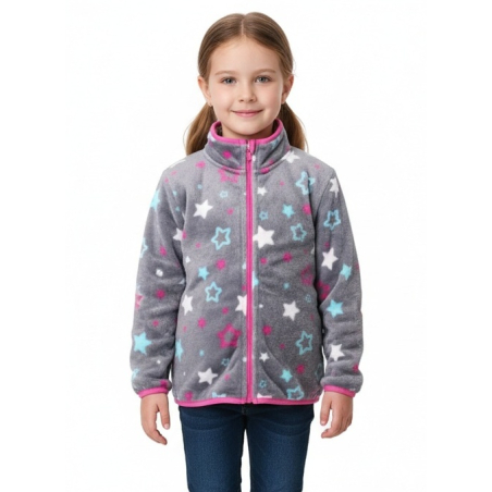 Dívčí fleecová mikina | Peříčková lehkost a měkkost s hvězdičkou