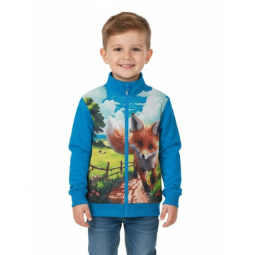 Chlapecká mikina s liškou – měkká, teplá a stylová