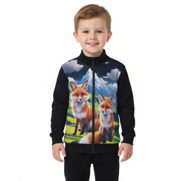 Chlapecká mikina s liškou – měkká, teplá a stylová