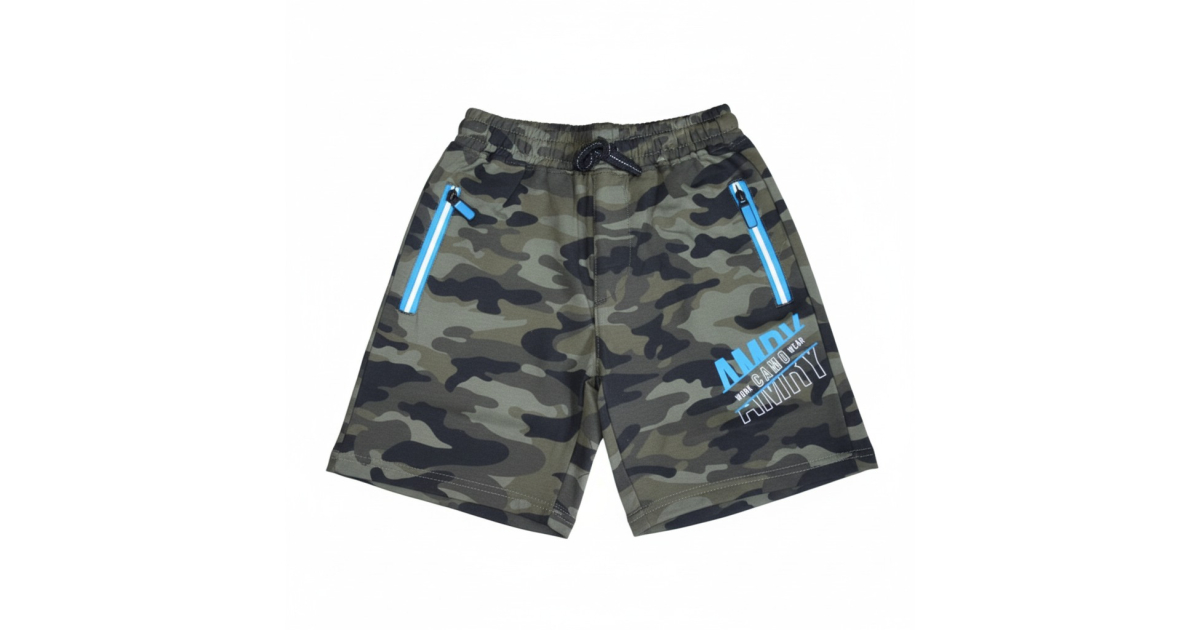 Chlapecké maskáčové kraťasy sportovní s reflexem | ARMY