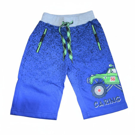 Chlapecké 3/4 kalhoty Monster truck | 100% bavlna, melír