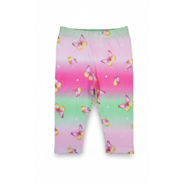 Dívčí 3/4 legíny s motýlky | Bavlněné letní legíny pro holčičky