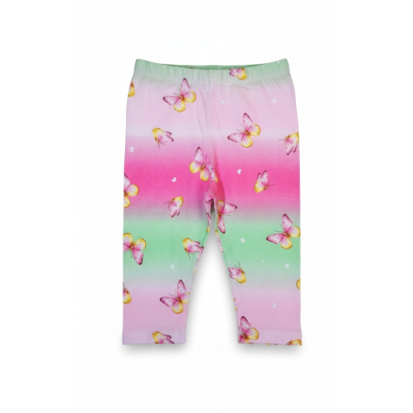 Dívčí 3/4 legíny s motýlky | Bavlněné letní legíny pro holčičky