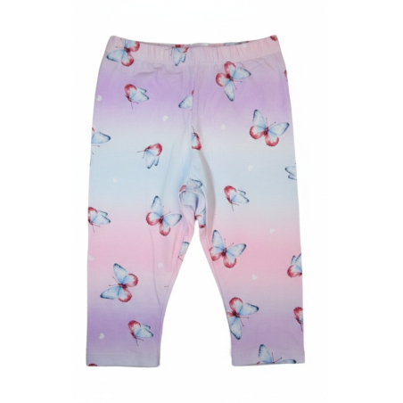 Dívčí 3/4 legíny s motýlky | Bavlněné letní legíny pro holčičky