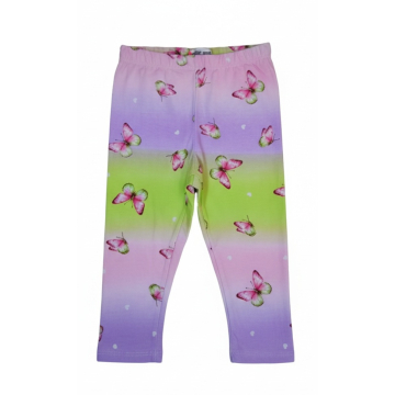 Dívčí 3/4 legíny s motýlky | Bavlněné letní legíny pro holčičky