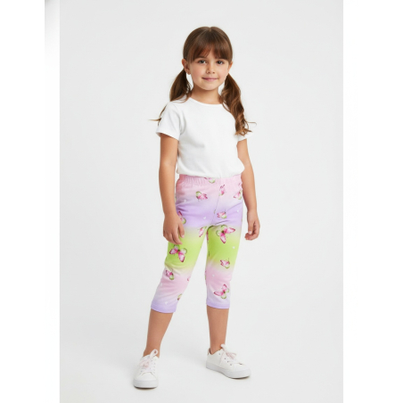 Dívčí 3/4 legíny s motýlky | Bavlněné letní legíny pro holčičky