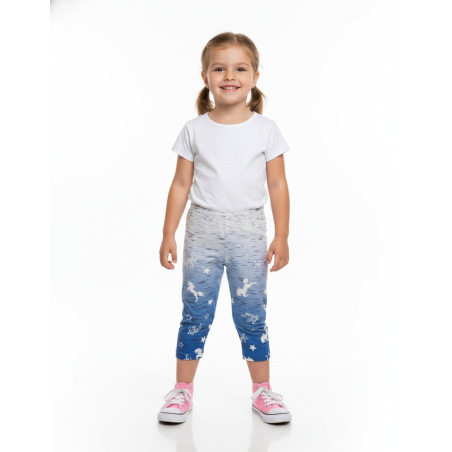 Dívčí 3/4 legíny s koníky | Bavlněné, pohodlné, roztomilé