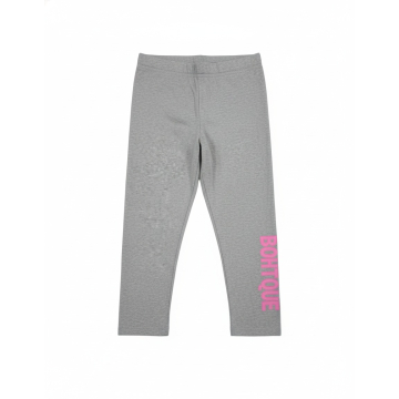 Dívčí 3/4 legíny bavlněné s nápisem – pohodlné legínky s gumou v pase