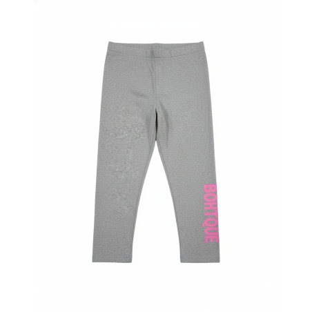 Dívčí 3/4 legíny bavlněné s nápisem – pohodlné legínky s gumou v pase