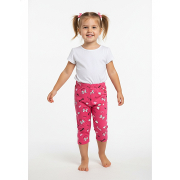 Dívčí 3/4 legíny s myškami | Bavlna | Pohodlný pas