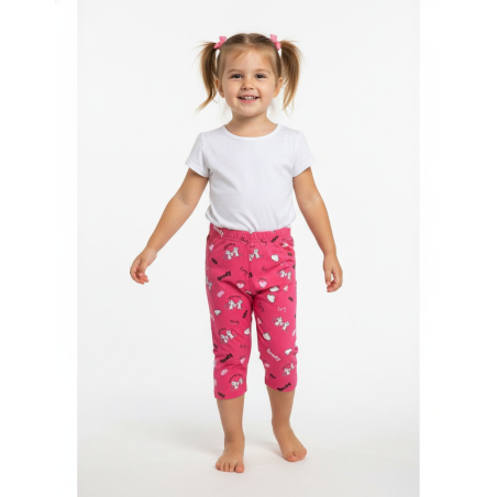 Dívčí 3/4 legíny s myškami | Bavlna | Pohodlný pas