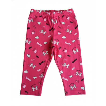 Dívčí 3/4 legíny s myškami | Bavlna | Pohodlný pas