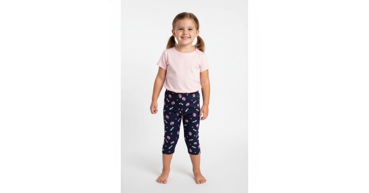 Dívčí 3/4 legíny s koníčky | Pohodlné bavlněné