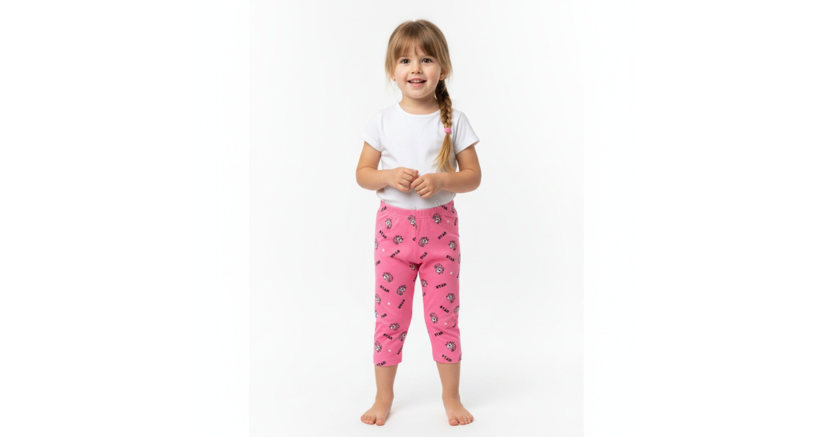 Dívčí 3/4 legíny s koníčky | Pohodlné bavlněné