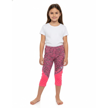 Dívčí sportovní 3/4 legíny melír – rychleschnoucí, reflexní