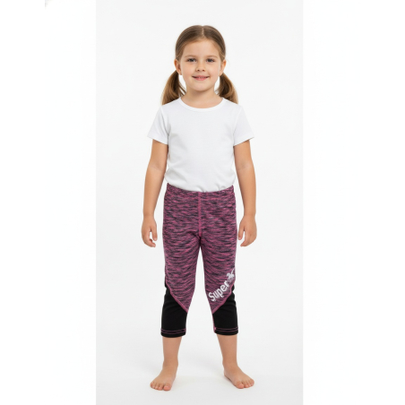 Dívčí sportovní 3/4 legíny melír – rychleschnoucí, reflexní