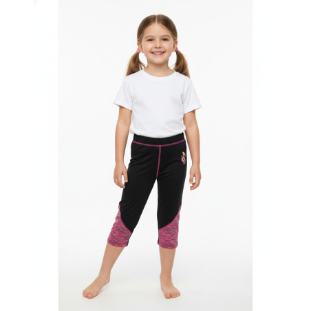 Dívčí sportovní 3/4 legíny melír – rychleschnoucí