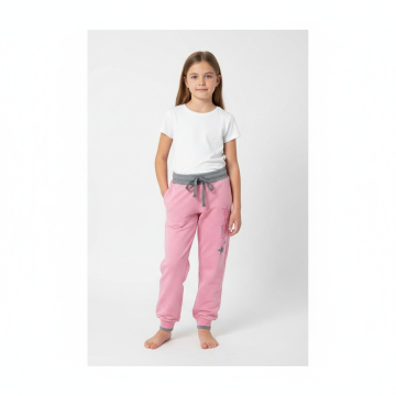 Dívčí tepláčky bavlna – pohodlné tepláky s kapsami