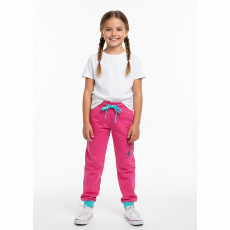 Dívčí tepláčky bavlna – pohodlné tepláky s kapsami