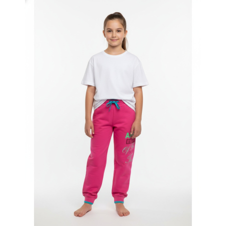 Dívčí tepláky bavlna – pohodlné tepláky s kapsami