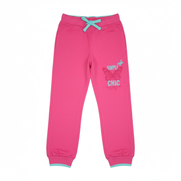 Dívčí tepláky s motýlkem | 100% bavlna | Pohodlné pro holky