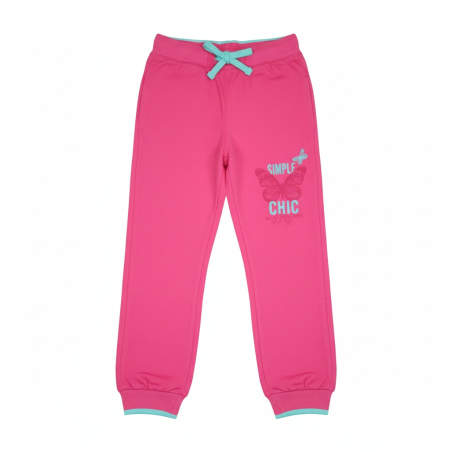 Dívčí tepláky s motýlkem | 100% bavlna | Pohodlné pro holky