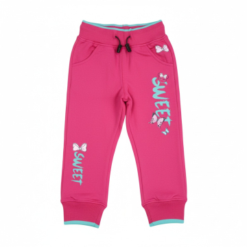 Dívčí tepláky s motýlkem | 100% bavlna | Pohodlné pro holky