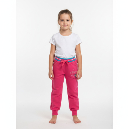 Dívčí bavlněné tepláky s motýlkem | Pohodlné tepláky pro holčičky