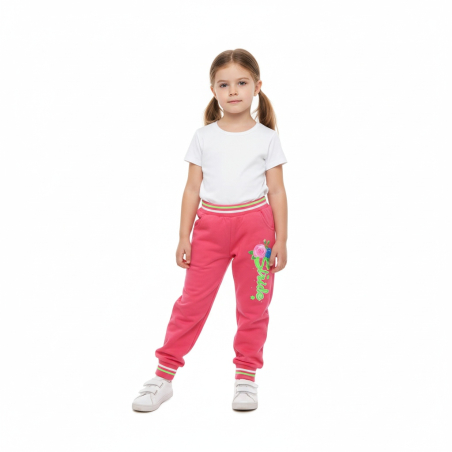 👧 Dívčí tepláky s manžetou a kapsami | Pohodlné a stylové