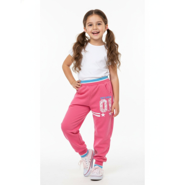 👧 Dívčí tepláky s manžetou a kapsami | Pohodlné a stylové