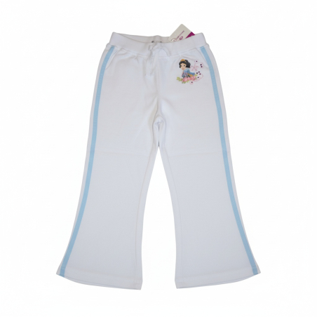 Dívčí tepláčky Sněhurka – bílé s třpytivými kamínky