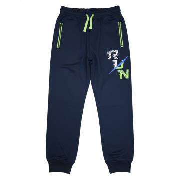 Chlapecké tepláky RUN | Bavlna, kapsy na zip, manžety