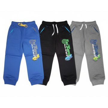 Chlapecké tepláky s autem | 100% bavlna, pohodlí