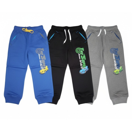 Chlapecké tepláky s autem | 100% bavlna, pohodlí