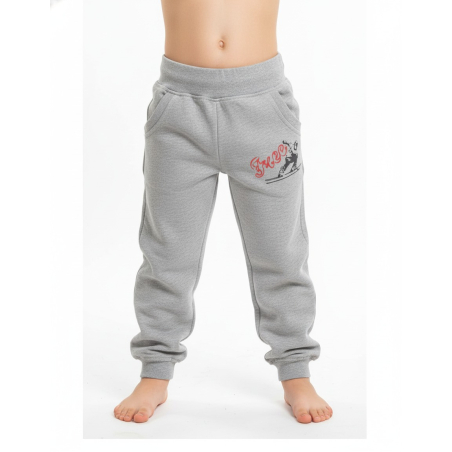 Chlapecké bavlněné tepláčky s lyžařem | Pohodlné s kapsami