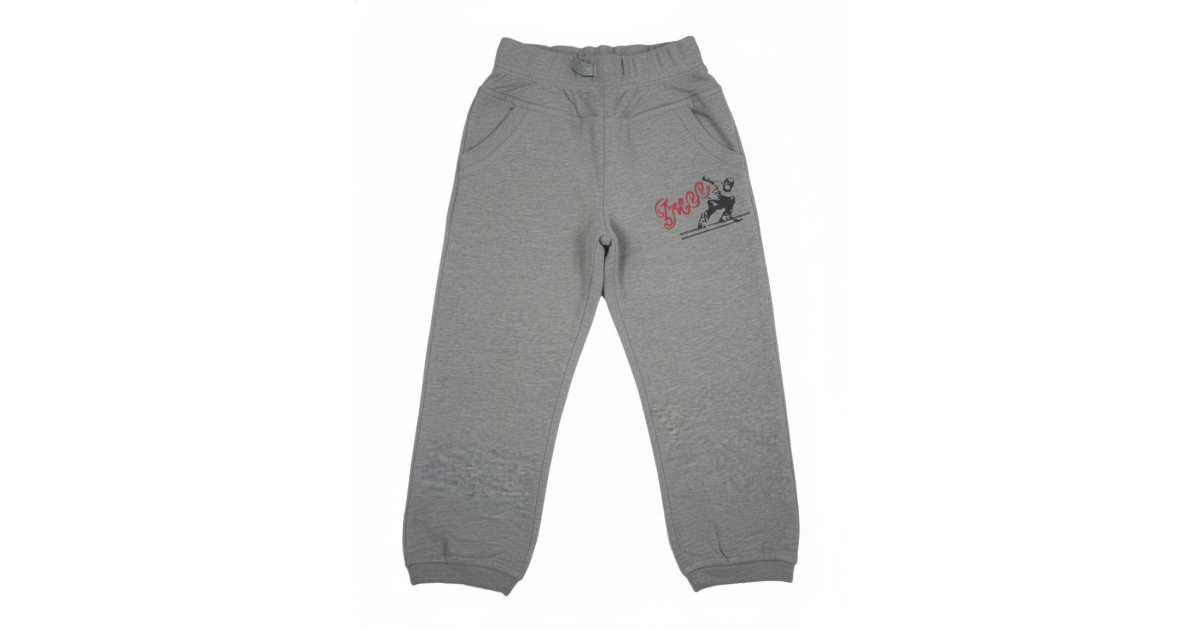 Chlapecké bavlněné tepláčky s lyžařem | Pohodlné s kapsami