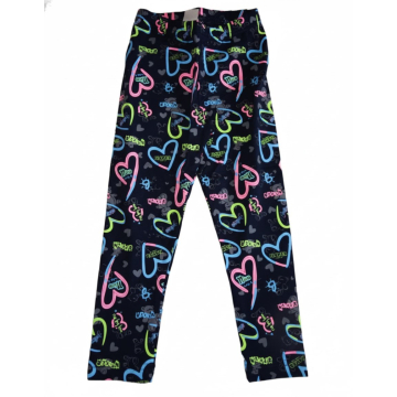 Dívčí legíny se srdíčky | Bavlněné, pohodlné, pružné