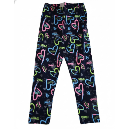 Dívčí legíny se srdíčky | Bavlněné, pohodlné, pružné