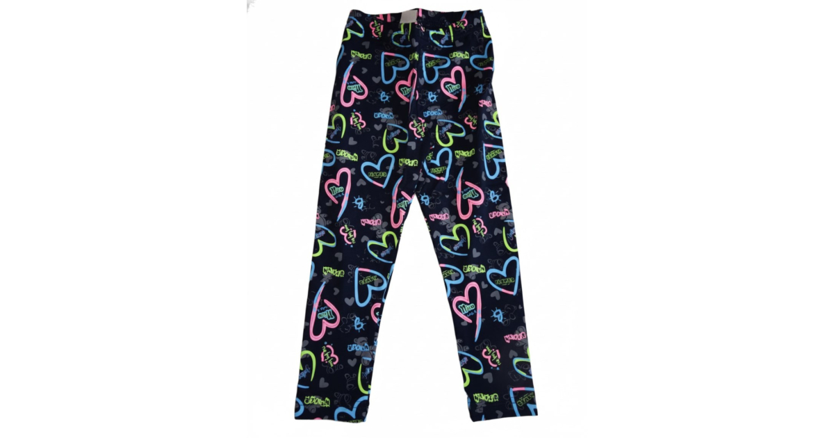 Dívčí legíny se srdíčky | Bavlněné, pohodlné, pružné