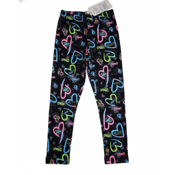Dívčí legíny se srdíčky | Bavlněné, pohodlné, pružné