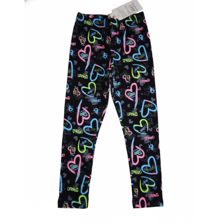 Dívčí legíny se srdíčky | Bavlněné, pohodlné, pružné