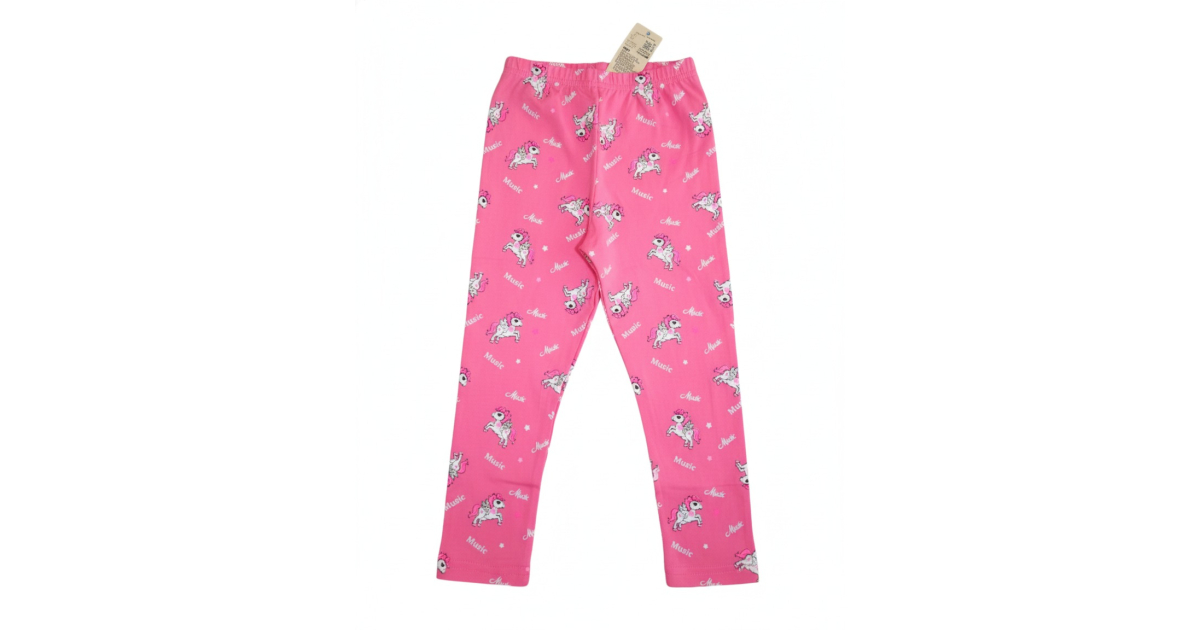 Dívčí legíny s koníky | Bavlna, pružné, pohodlný pas