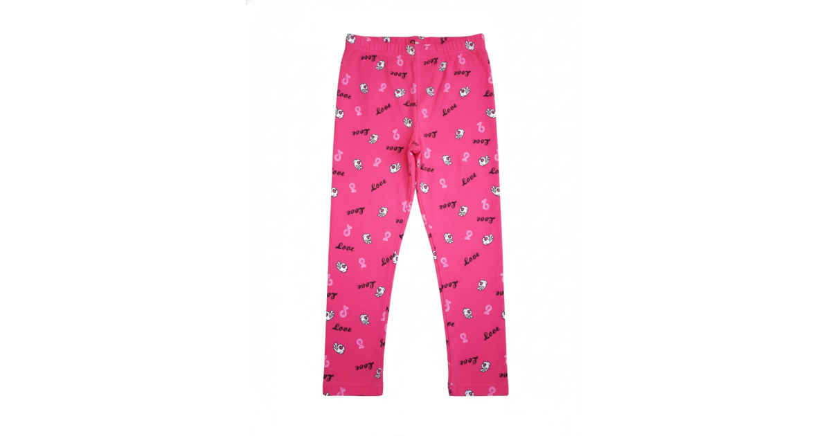 Dívčí legíny LOVE| Bavlna, pružné, pohodlný pas