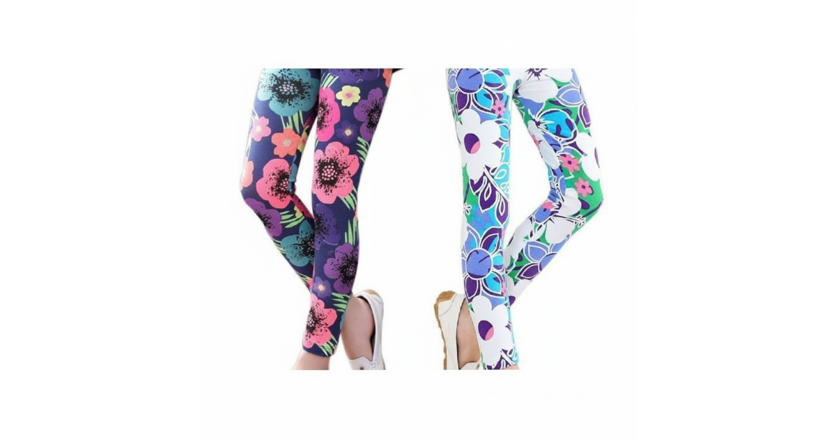 Dívčí legíny s veselými motivy | Pohodlné a pružné