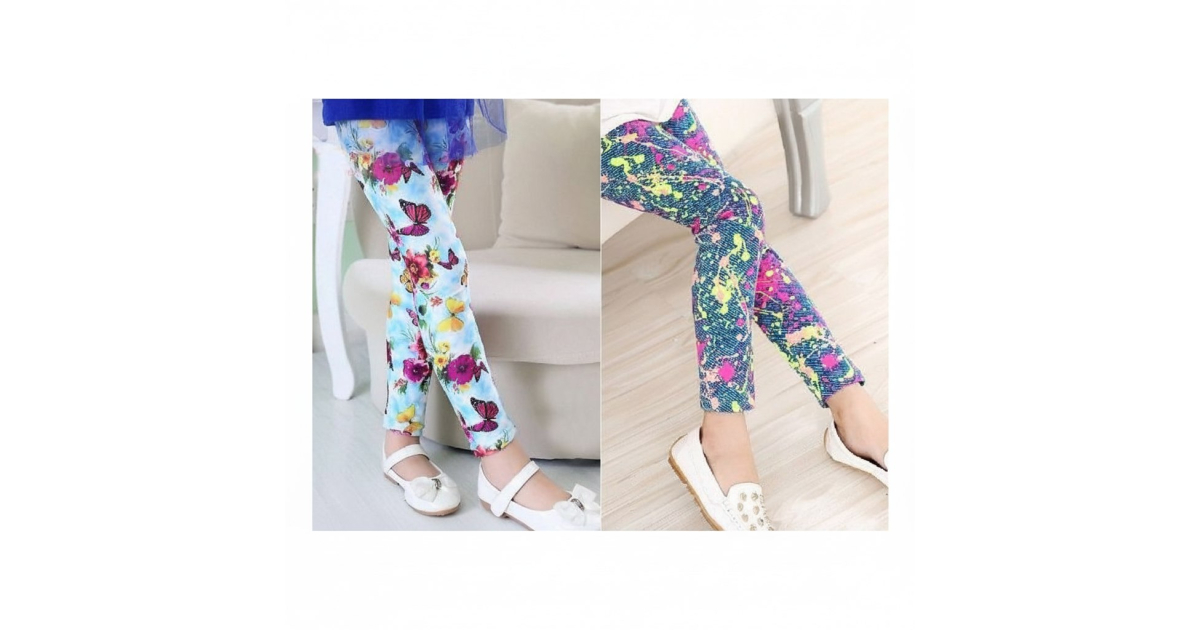 Dívčí legíny s veselými motivy | Pohodlné a pružné